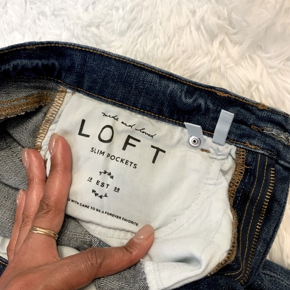 Loft Women’s Denim High Waist Straight Crop Capris - Picture 9 of 10